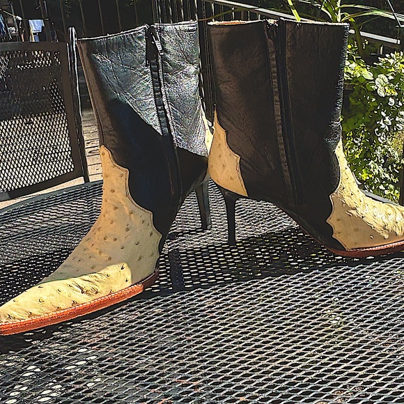 Grand Canyon Ostrich Boots With Stiletto Heels. Mexican Made Size 4 / US 6.5-7 - Picture 11 of 14